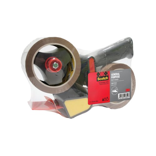 Scotch General Purpose Pistol Grip Dispenser + 2 Storage Tape Rolls 682549.