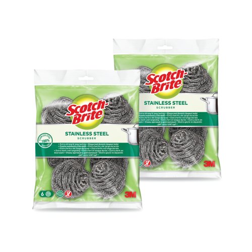 Scotch-Brite Stainless Steel Scrubbing Pad (Pack of 12) 7100266011