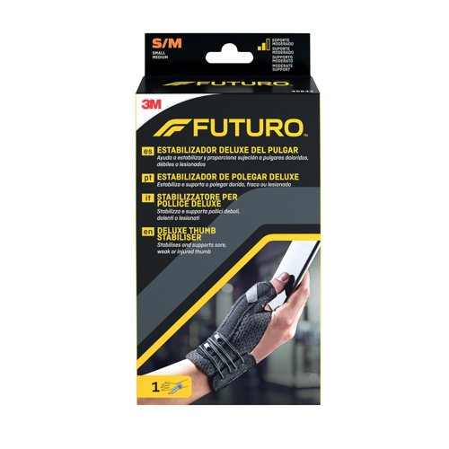 Futuro Deluxe Thumb Stabilizer Small-Medium 12.7-16.5cm Black 45843SPEI