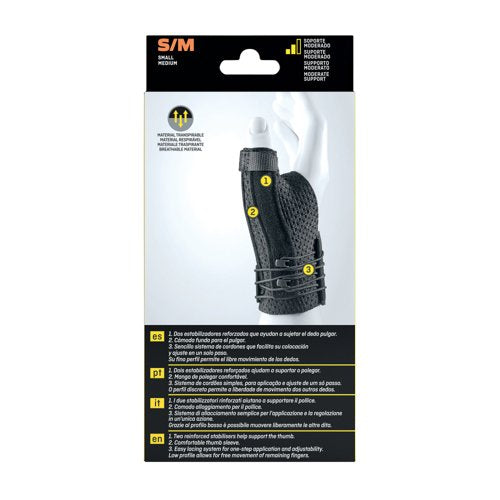 Futuro Deluxe Thumb Stabilizer Small-Medium 12.7-16.5cm Black 45843SPEI