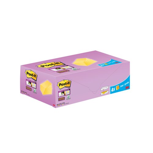 Post-it Super Sticky Notes 127x76mm Cabinet Cardboard Packaging Canary Yellow (24 Pack) 71002366