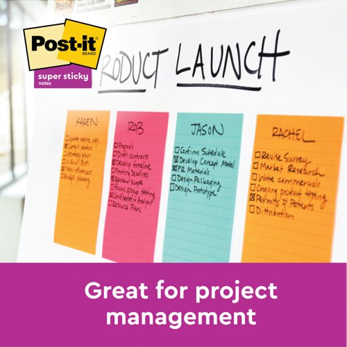 Post-It Super Sticky XL Notes 101x101mm Lined Cosmic (Pack of 3) 675-3SS-COS