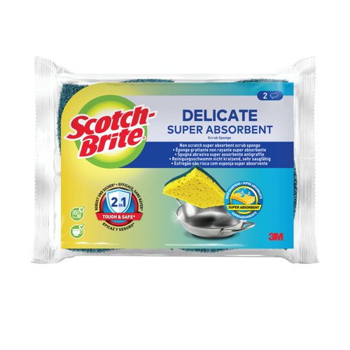 Scotch-Brite Delicate Non-Scratch Cellulose Scrub Sponge (Pack of 10) 7100257950