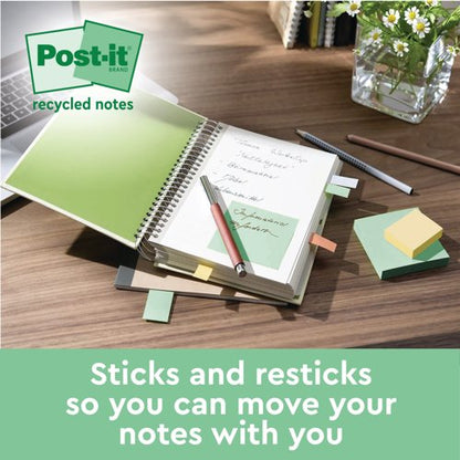 Post-it Recycled Ast Colour 76x127mm 100 Sheet (Pack of 16) 7100259665