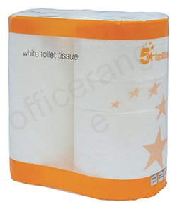5 Star Toilet Tissue White 200mm Sheet Per Roll (Pack of 36) 4107783