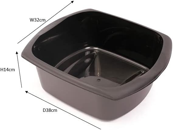 Addis Large Rectangular Washing Up Bowl 9.5 litre Black - NWT FM SOLUTIONS