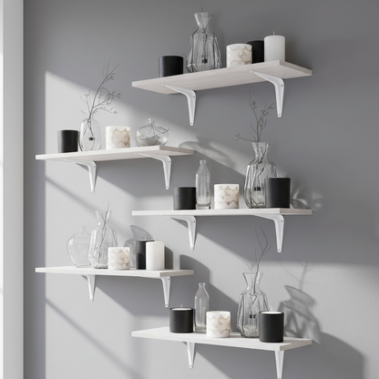 Fixtures London Shelf Brackets | 10 Pack | White | All Sizes