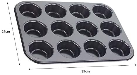 Tala Performance 12 Cup Bun Tin, Professional Gauge Carbon Steel With Eclipse Non-Stick Coating