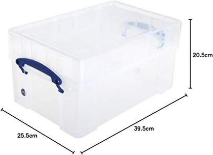 Really Useful Clear Plastic Storage Box 9 Litre XL