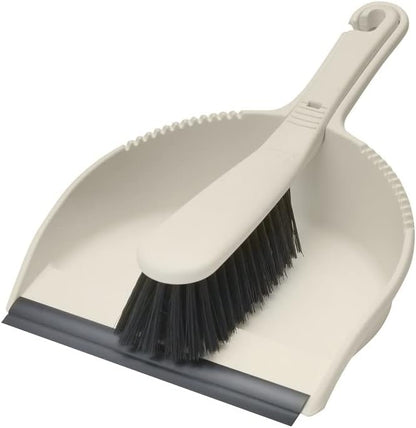 Addis Dustpan And Soft Brush Set, Linen Cream