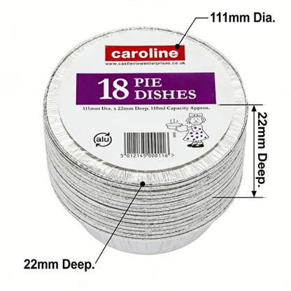 Caroline 18 Round Pie Dishes 4Oz 1032
