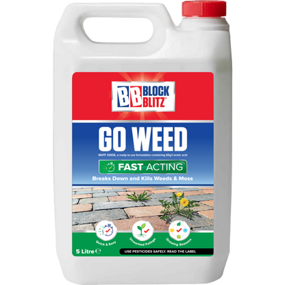 Block Blitz Go Weed | Fast Acting Weed Solution | 5 Litre
