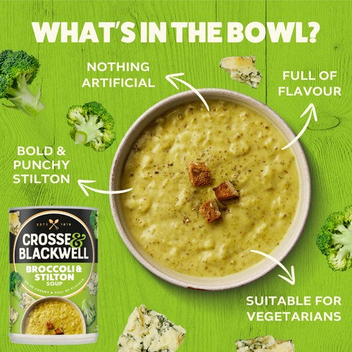Crosse & Blackwell British Broccoli and Stilton Soup 6 x 400g