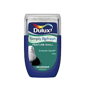 Dulux Simply Refresh Feature Wall Matt Emulsion Paint, Tester, 5569268, Emerald Glade, 30 Ml