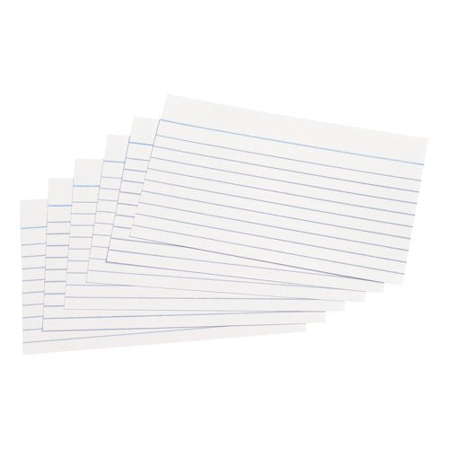 5 Star Record Cards Ruled Both Sides 5x3in 127x76mm White (Pack of 100) 50256X