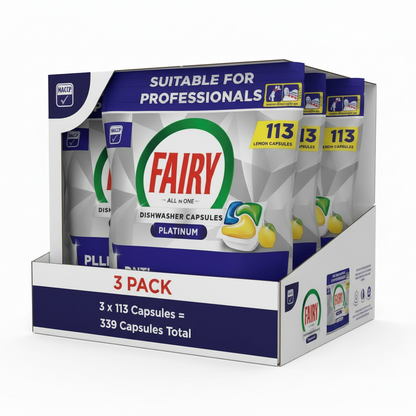 Fairy Professional Platinum Dishwasher Tablets, Fresh Lemon Scent, 113 Washes
