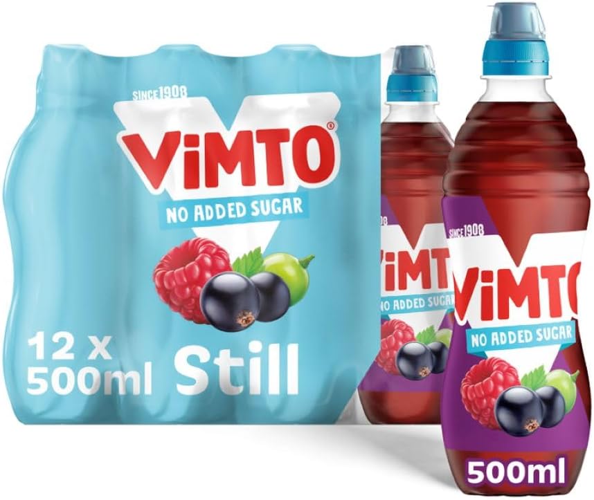 Vimto Still Juice Drink | Blackcurrant, Grape & Raspberry | 12 x 500ml Bottles