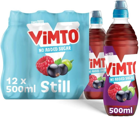 Vimto Still Juice Drink | Blackcurrant, Grape & Raspberry | 12 x 500ml Bottles