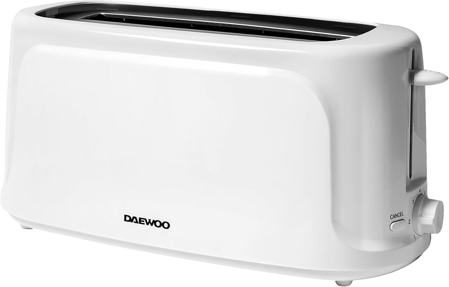 Daewoo Essentials Long Slot Toaster | 4 Slice | White