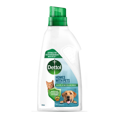 Dettol Pet Friendly Antibacterial Laundry Sanitiser, FRESH BREEZE 750ml