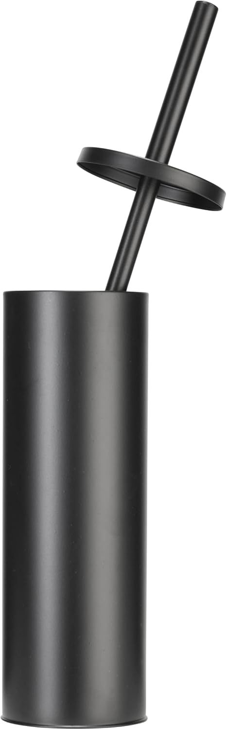 Croydex Toilet Holder with Brush Matt Black