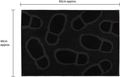 JVL Footprint Scraper Rubber Pin Doormat, 40x60cm