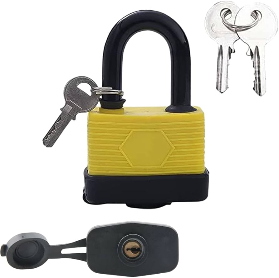 Securit S1166 Weather Resistant Padlock Yellow/Black 40mm