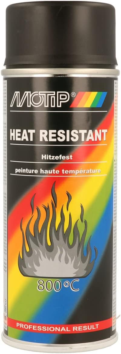 Motip M04031 Heat Resistant Lacquer-Black | Black | 1 x 400 ml
