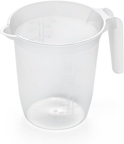 Addis Plastic 1 Litre Measuring & Mixing Jug With Handle, Clear