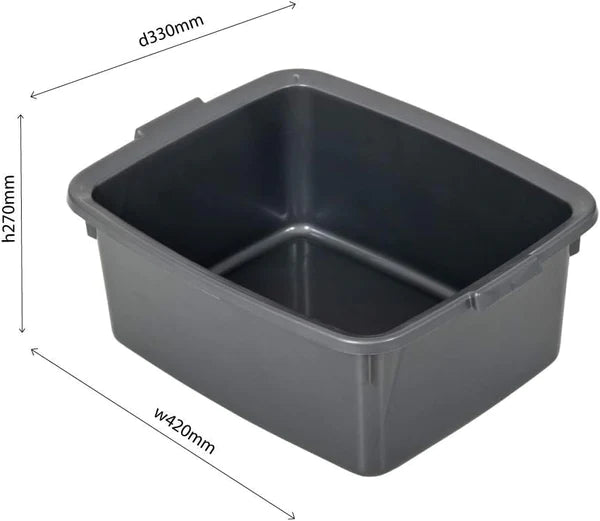 Addis Plastic BLACK Butler Large Rectangular Bowl 12.5 Litre