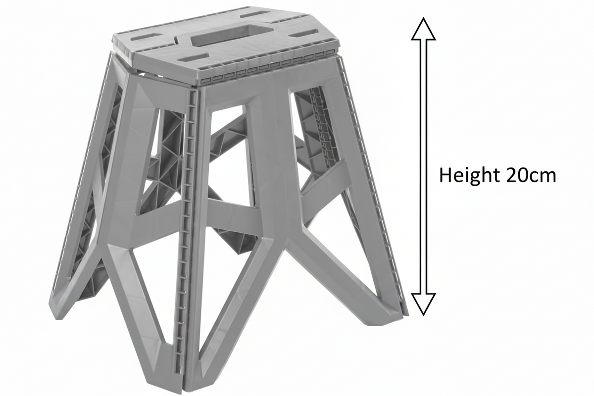 Keeper Grey HD Plastic Folding Chair | Holds 120kg | Weatherproof | Grey