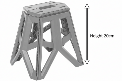 Keeper Grey HD Plastic Folding Chair | Holds 120kg | Weatherproof | Grey