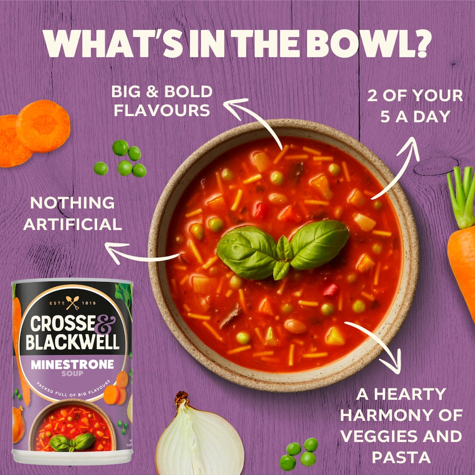 Crosse & Blackwell Cream of Minestrone Soup 6x400g