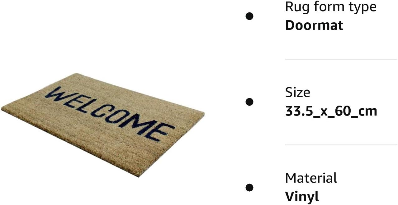 Fixtures Welcome 33.5x60cm PVC Backed Coir Door Mat