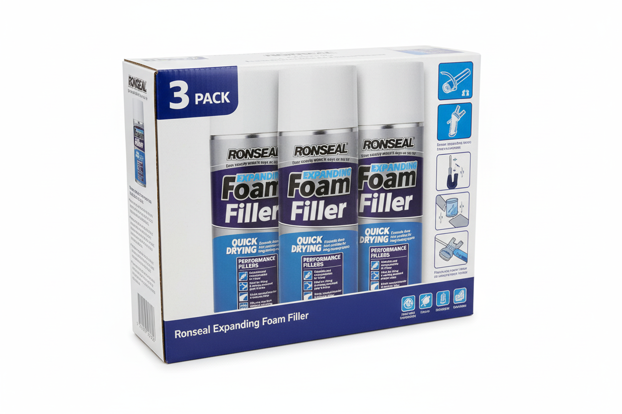 Ronseal Expanding Foam | Quick Dry | Interior and Exterior use | 1 x 300ml