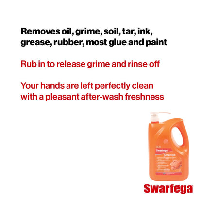 Swarfega Orange Hand Cleaner | Solvent Free | 4 Litre with Pump