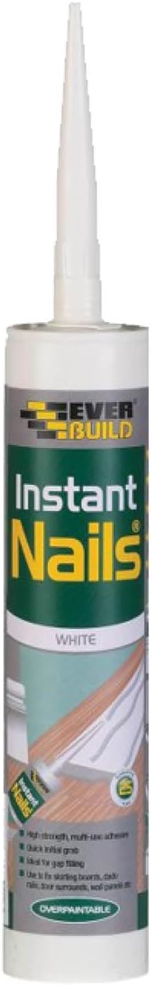 Everbuild Instant Nails Adhesive Cartridge | White | 290ml Cartridge