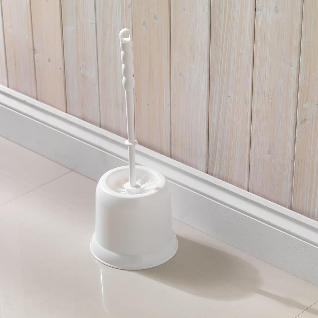 Addis Toilet Brush Round With Open Holder, Plastic, White, 1,202267