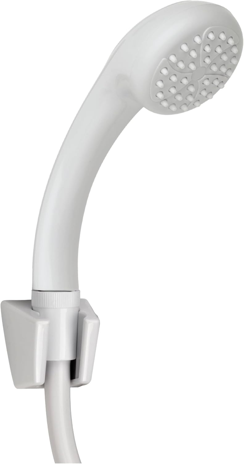 Croydex Secura Shower Head And Hose For Taps, 1750Mm Hose Length,White