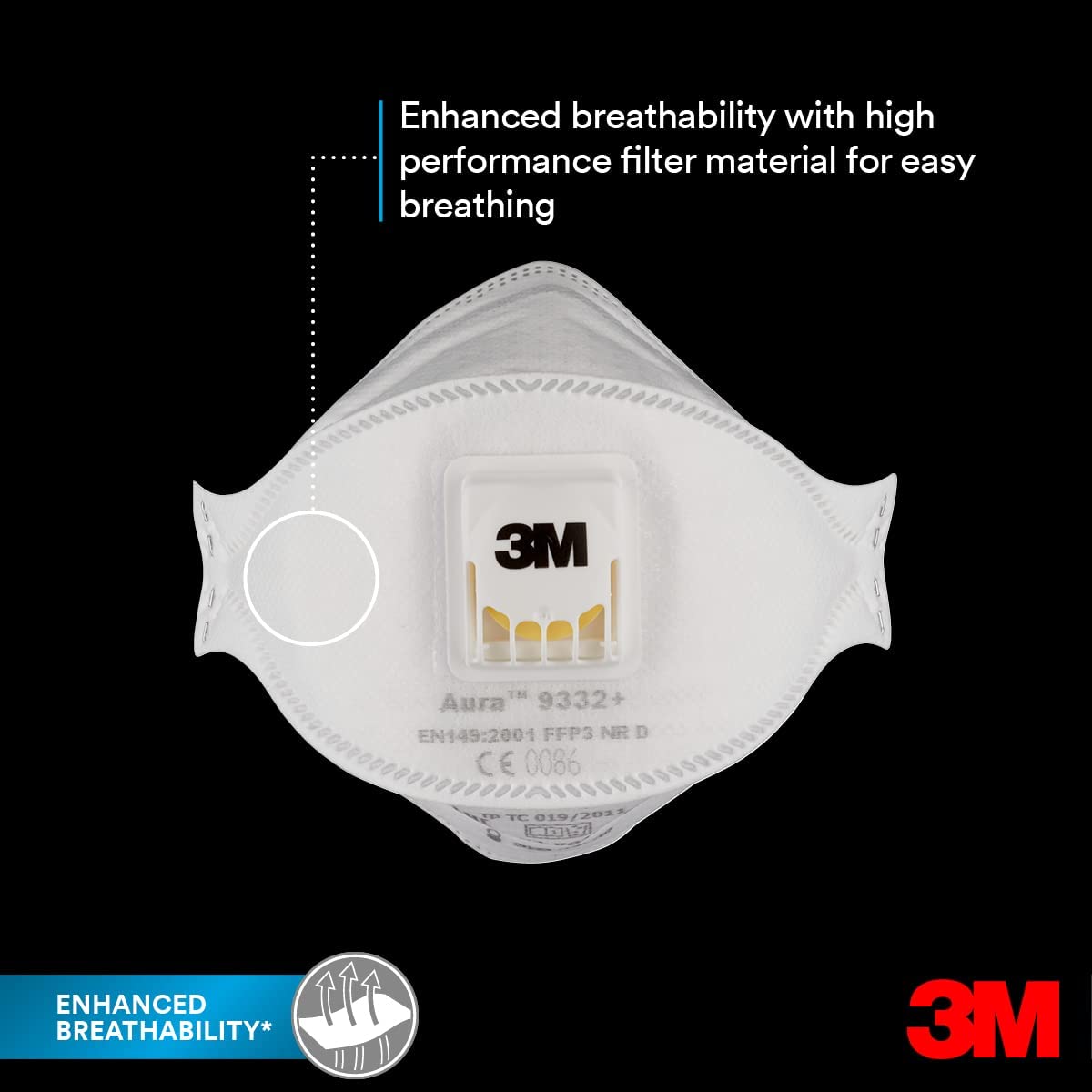 3M Aura Flat Fold Respirator Mask (9332+) - NWT FM SOLUTIONS