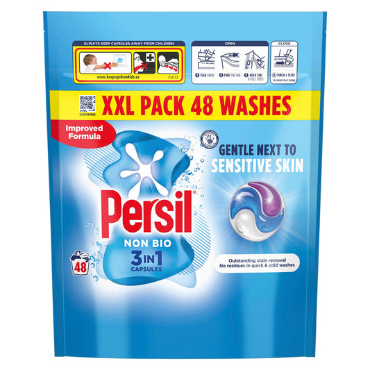 Persil Non Bio Powercaps 48 Washes {New Size & Price}