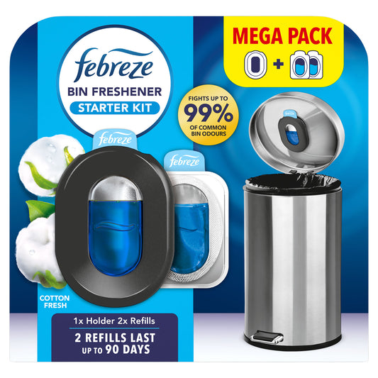 Febreze Bin Freshener Starter Kit Cotton Fresh 2x4.88ml