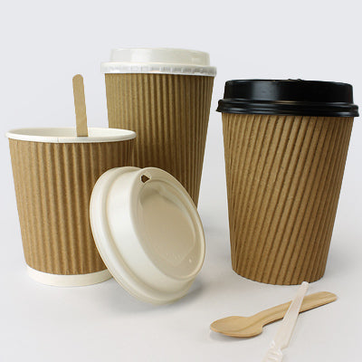 Belgravia 12oz Triple Walled Kraft Ripple Paper Cups 25's