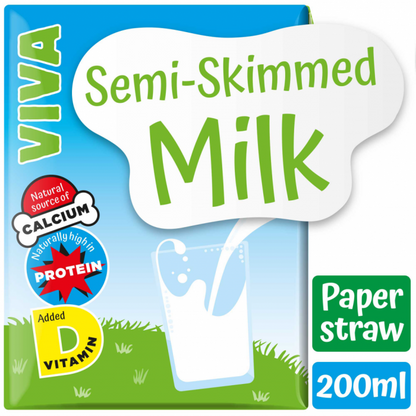 Viva Semi Skimmed milk 27x200ml - NWT FM SOLUTIONS