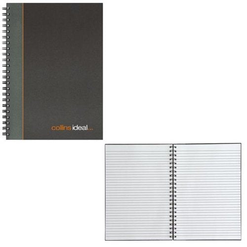 Ideal A4 Cashbook Wiro Feint 192 Pages Black 6428W