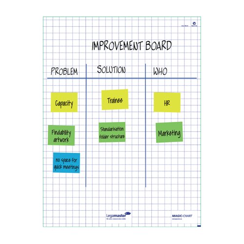 Legamaster Magic Chart Gridded Roll White 600x800mm 1590-00
