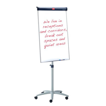 Nobo Barracuda Mobile Flipchart And Drywipe Easel Dark Blue 1902386