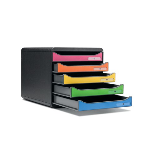 Exacompta Iderama Big Box Plus 5 Drawer Set Harlequin 309798D