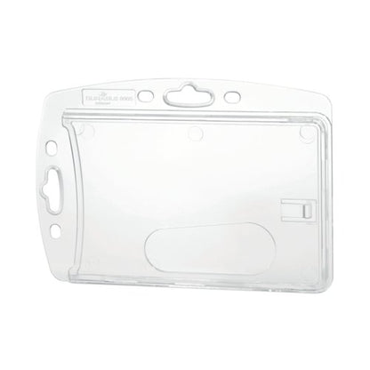 Durable Enclosed Security Pass ID Card Holder for Lanyards 54x87mm Clear (Pack of 10) 890519