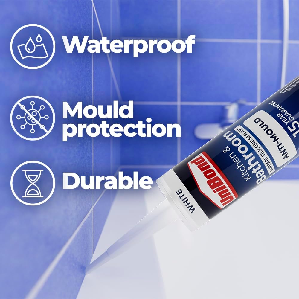 UniBond Anti Mould White Silicone Sealant 274ml